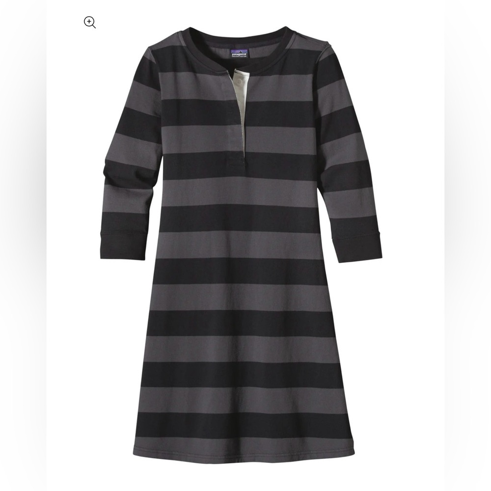 Patagonia Organic Cotton Striped Henley Rugby Dress